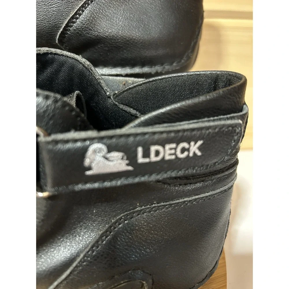 LDECK Men's Size‎ 46/US 13 Waterproof No Slip Black Shoes